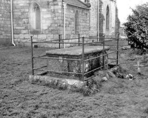 Lord Dacre's tomb in Saxton Churchyard: Battle of Towton fought on 29th March 1461 in the Wars of the Roses