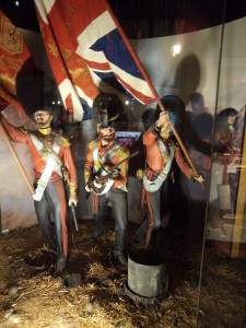The Colours of the Scots Fusilier Guards at the Battle of the Alma in 1854: Guards Museum display