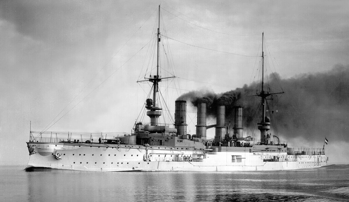 SMS Scharnhorst, the German flagship at the Battle of the Falkland Islands on 8th December 1914. To buy a picture of SMS Scharnhorst click here