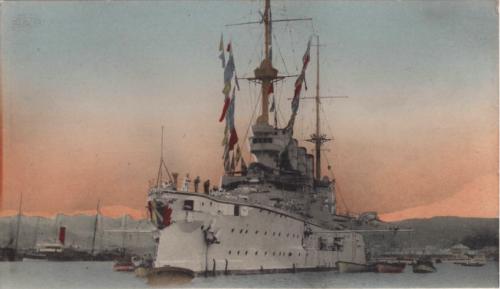 SMS Scharnhorst in harbour. To buy a picture of SMS Scharnhorst click here