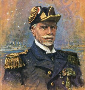 Admiral Graf von Spee commander of the German East Asiatic Squadron at the Battle of Coronel 1st November 1914 in the First World War: picture by Claus Bergen