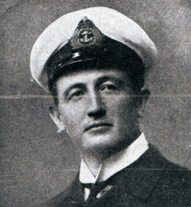 Commander Townsend second in command of HMS Invincible at the Battle of the Falkland Islands on 8th December 1914 in the First World War