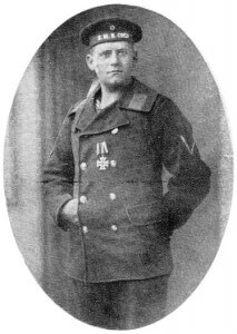 Senior Stoker Olf Neumann, the sole survivor from the crew of the German light cruiser SMS Cöln, sunk by Admiral Beatty's battle cruisers in the Battle of Heligoland Bight on 28th August 1914.