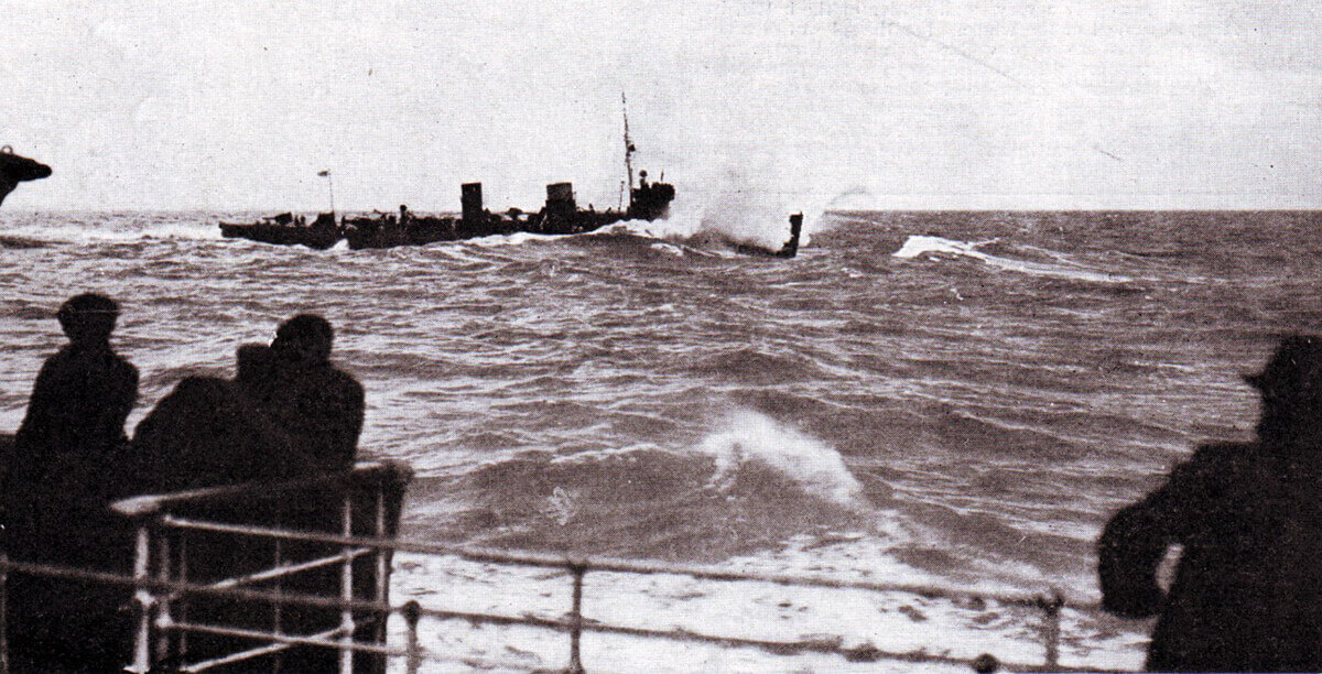 HM Destroyer Lark, one of the ships of the British 3rd Flotilla in the Heligoland Bight operation on 28th August 1914.