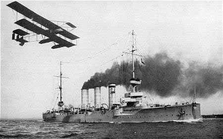 The German light cruiser SMS Cöln, flagship of Admiral Maass in the Battle of Heligoland Bight on 28th August 1914, sunk by Admiral Beatty’s battle cruisers.