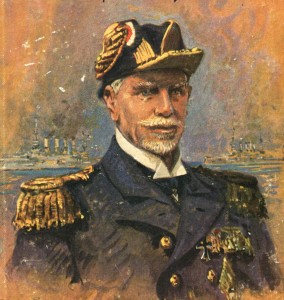 Admiral Graf von Spee commander of the German East Asiatic Squadron at the Battle of Coronel 1st November 1914 by Claus Bergen