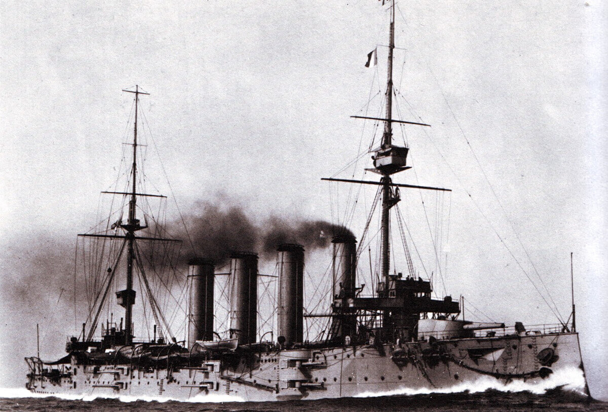 Flagship of Rear Admiral Sir Christopher Cradock the armoured cruiser HMS Good Hope. To buy a picture of HMS Good Hope click here