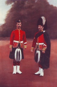 Gordon Highlanders in 1899. 2nd Gordons played a key role in the flanking infantry attack at the Battle of Elandslaagte on 21st October 1899