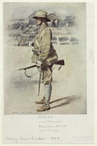 Captain Meiklejohn of 2nd Gordon Highlanders who won the Victoria Cross at the Battle of Elandslaagte on 21st October 1899 where he was seriously wounded, losing his right arm