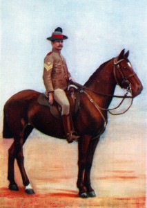Sergeant Major of New South Wales Lancers in 1889. The regiment had its baptism of fire at the Battle of Belmont on 23rd November 1889
