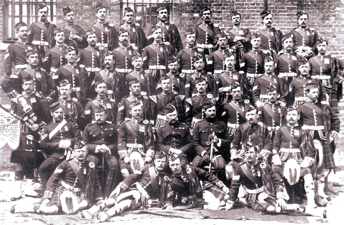 Non-commissioned officers of the 2nd Seaforths: many of these soldiers became casualties at the Battle of Magersfontein on 131th December 1899