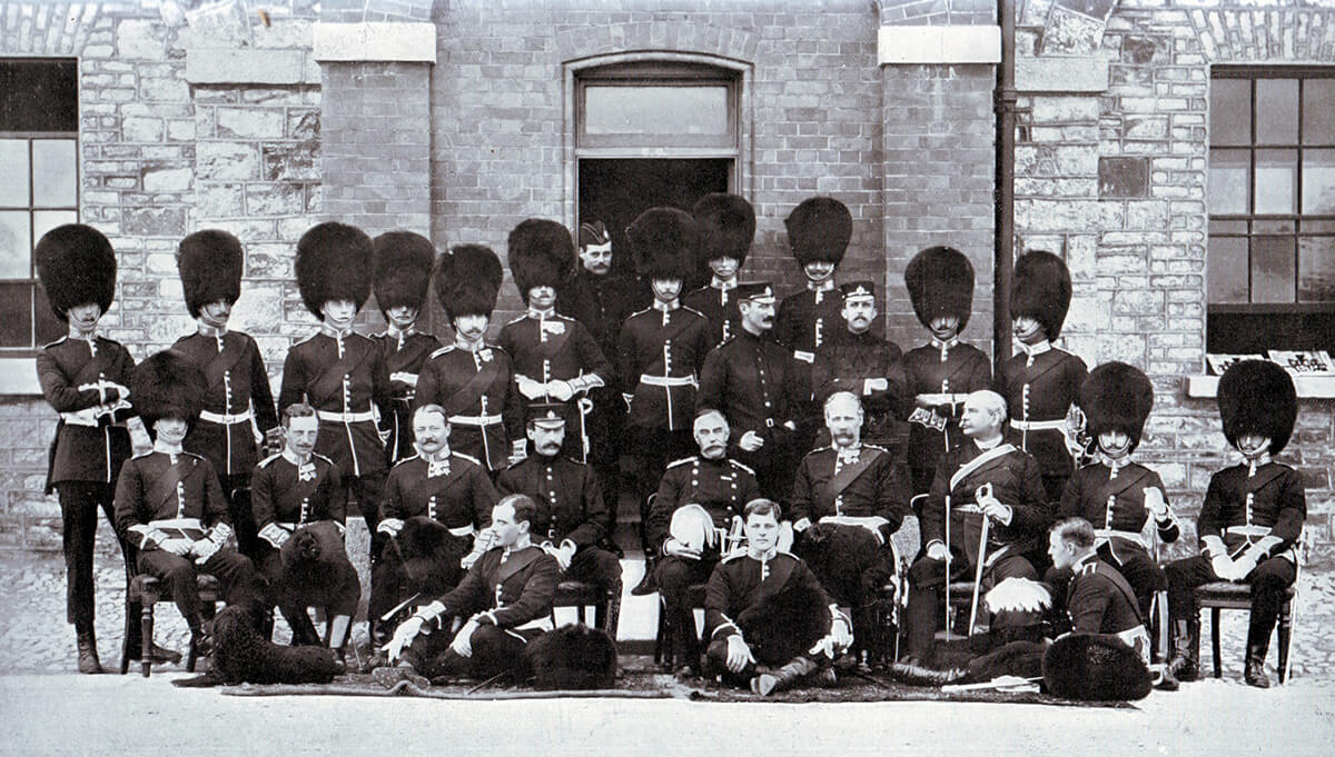 Officers of the 1st Coldstream Guards. The Battalion fought at Belmont, Graspan, Modder River and Magersfontein in 1899