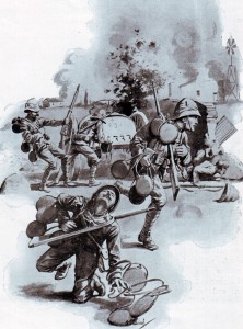 Unsuccessful attempts to get water to the British soldiers in the firing line at the Battle of Modder River on 28th November 1899