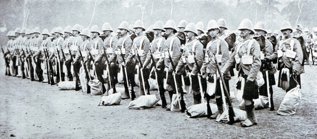 2nd Black Watch in Britain before leaving for South Africa, many of these soldiers became casualties at the Battle of Magersfontein on 11th December 1899