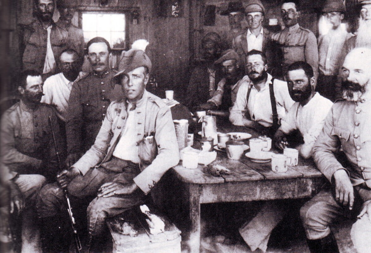 Officers of 3rd Grenadier Guards at Modder River before the Battle of Magersfontein on 11th December 1899