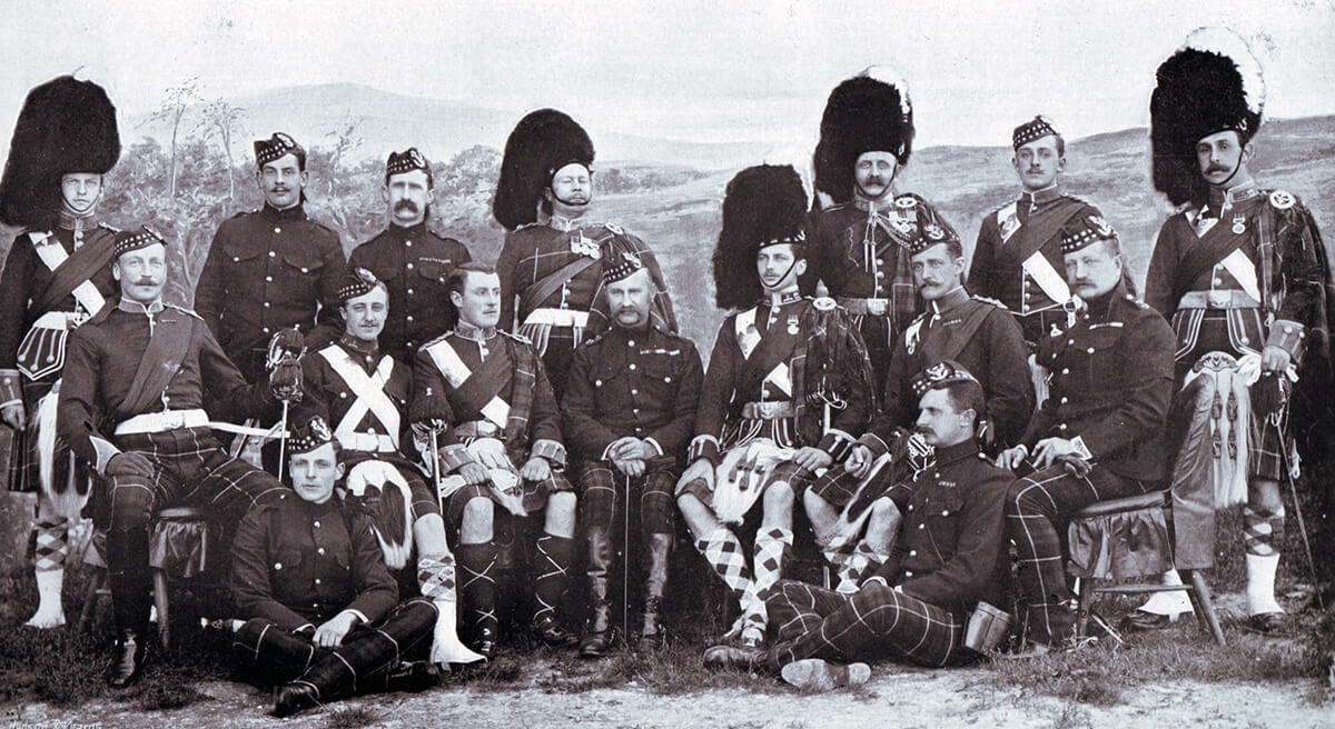 Officers of 2nd Seaforth Highlanders, one of the battalions of the Highland Brigade at the Battle of Magersfontein on 11th December 1899