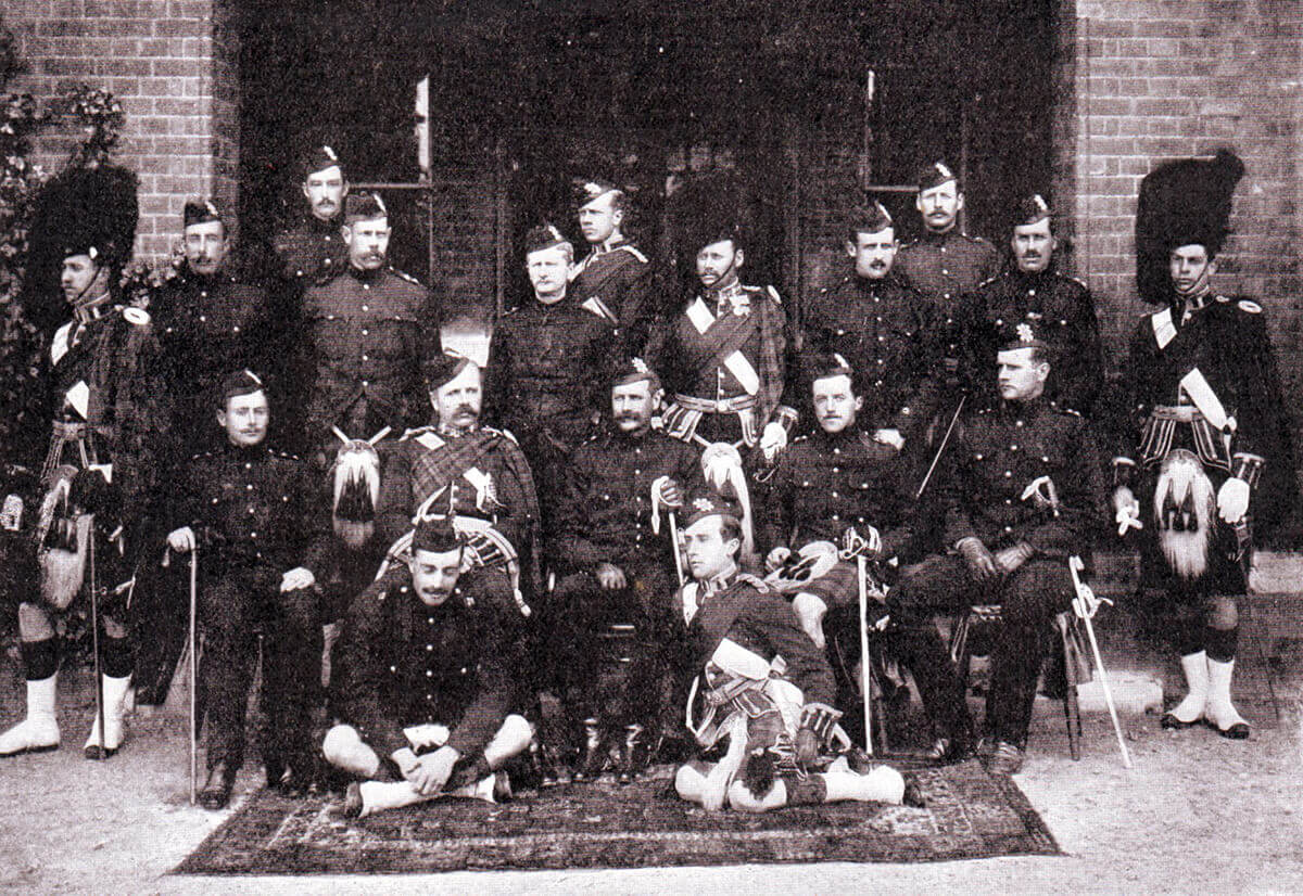 Officers of 2nd Black Watch in 1899: of these officers six were killed and one was wounded in the Battle of Magersfontein on 11th December 1899