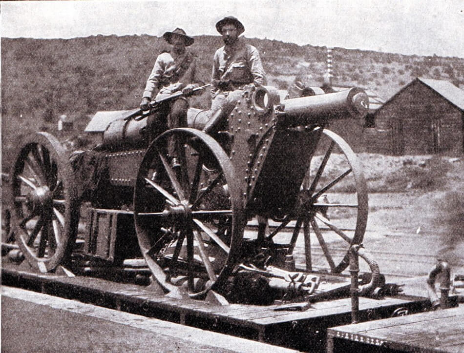 Boer Creusot 15 cm (6 inch) field gun, one of the guns used at the Battle of Magersfontein on 11th December 1899
