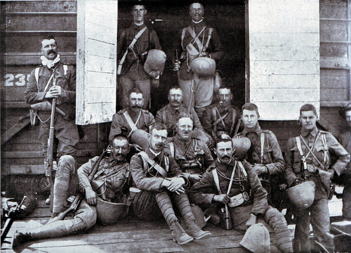Officers of 2nd Royal Irish Rifles, one of General Gatacre’s two infantry battalions at the Battle of Stormberg on 9th December 1899