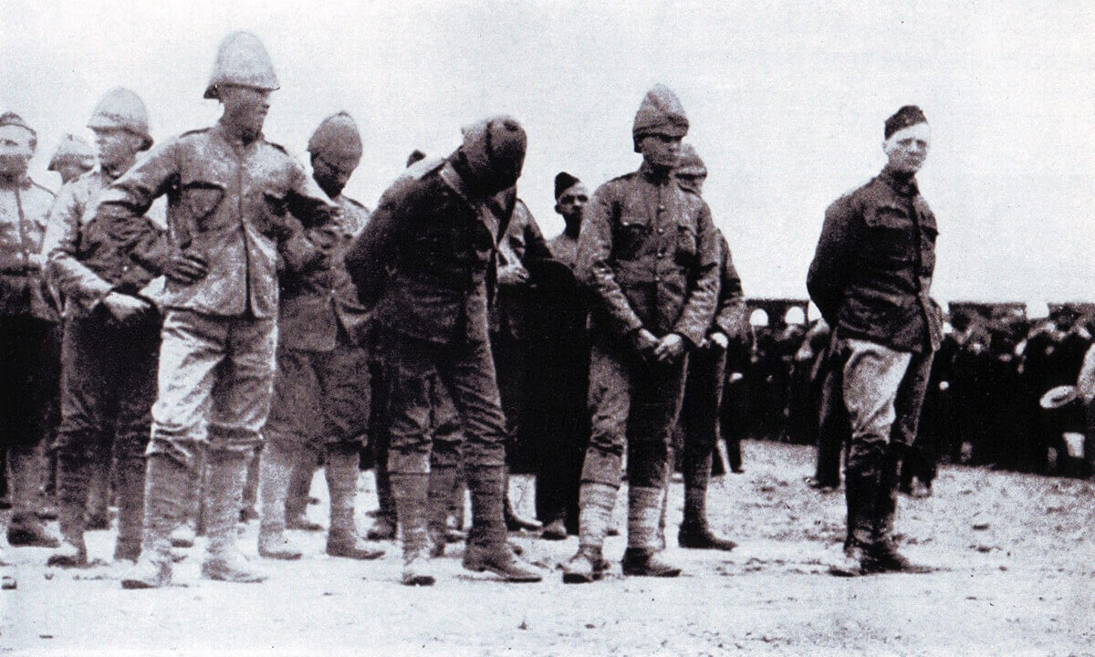Winston Churchill with soldiers of 2nd Royal Dublin Fusiliers captured from the Armoured Train at Chievely on 15th November 1899 during the Boer War