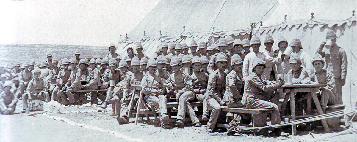 1st Border Regiment in camp in Natal during the Boer War