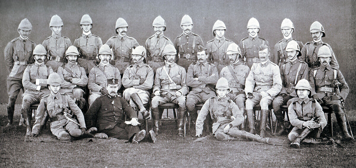 Officers of 1st Royal Dublin Fusiliers: the Battalion led Hart’s disastrous attack at the Battle of Colenso on 15th December 1899 during the Boer War