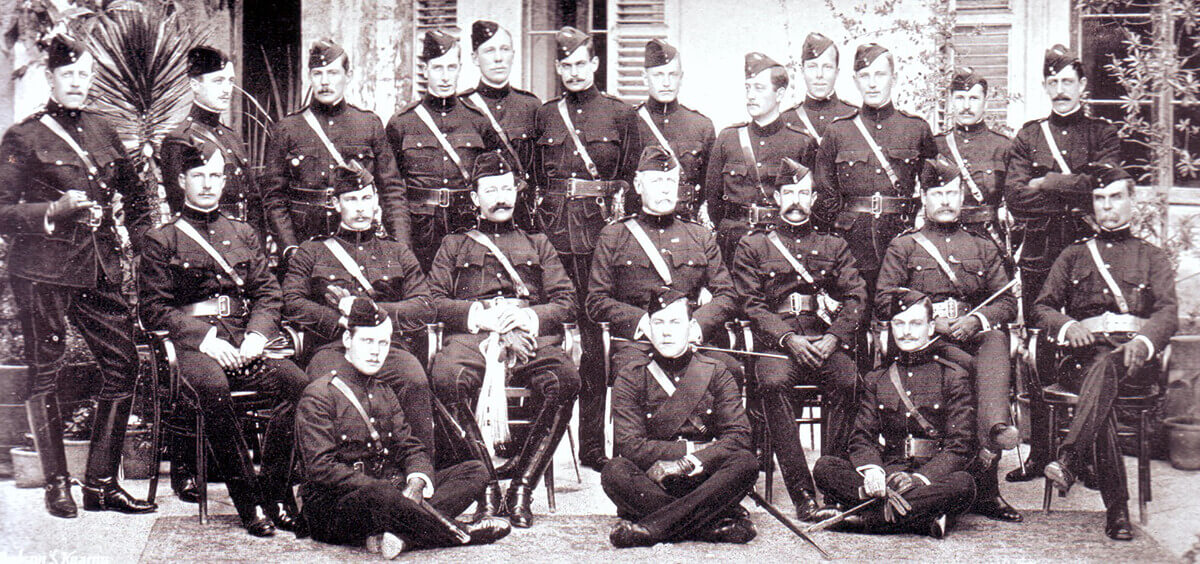 Officers of 1st Border Regiment: this battalion fought in Hart’s Brigade at the Battle of Colenso on 15th December 1899 during the Boer War