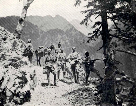 General Gatacre on the road to Chitral during the operations to relieve the Anglo-Indian garrison on the North-West Frontier of India in 1895