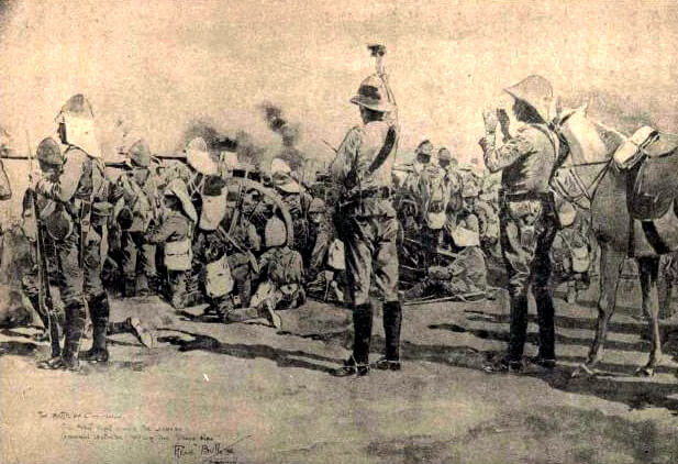 General Gatacre giving the signal to cease firing at the end of the Battle of Omdurman in 1882