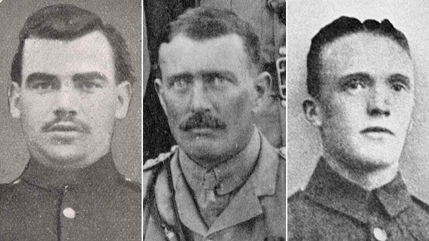 Private Kinealy Captain Bromley and Corporal Grimshaw 1st Lancashire Fusiliers won the Victoria Cross for their conduct in the landing on W Beach Cape Helles Gallipoli on 25th April 1915 (three of the ‘six VCs before breakfast’ won by the battalion)