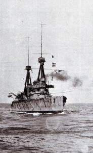 HMS Inflexible: the British battlecruiser badly damaged by Turkish shore based artillery fire on 18th March 1915