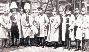General Eric Liman von Sanders and his staff. Liman von Sanders was appointed commander-in-chief of the Turkish Army in 1915 and conducted the defence of Gallipoli