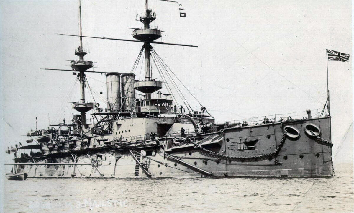 HMS Majestic: British pre-Dreadnought battleship that took part in the attack on the Dardanelles in March 1915
