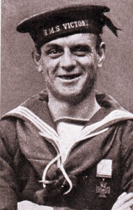 Able Seaman Mackenzie Samson of HMS Hussar awarded the Victoria Cross for his conduct as a crew member of the River Clyde at V Beach Cape Helles Gallipoli 25th April 1915