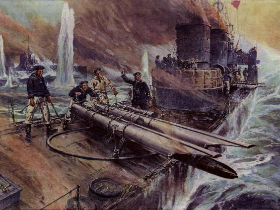German Torpedo Boat V44: picture by Willy Stoewer (now beached in Portsmouth harbour)