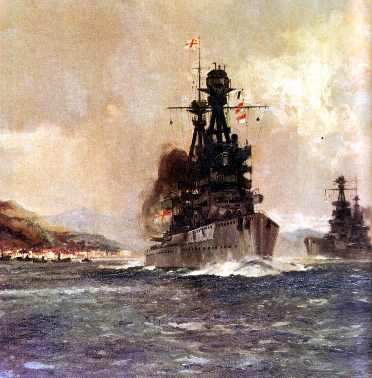 British Battleship HMS Superb. Superb fought at the Battle of Jutland on 31st May 1916 in Vice Admiral Sir Doveton Sturdee’s 4th Battle Squadron