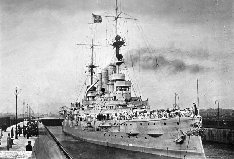German Battleship SMS Deutschland. Deutschland fought at the Battle of Jutland on 31st May 1916 in Admiral Mauve’s 2nd Squadron of pre-Dreadnought battleships