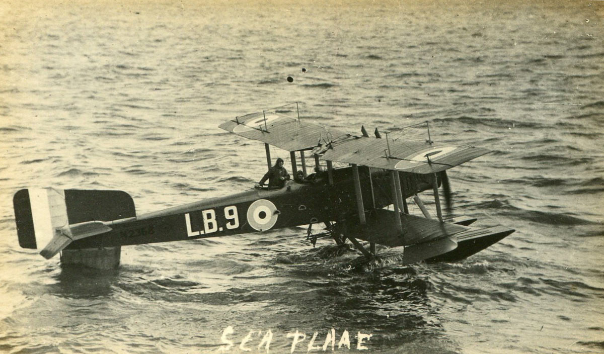 Short 184 Seaplane about to take off: as flown by Light Lieutenant Frederick Rutland from HMS Engadine in the opening phase of the Battle of Jutland on 31st May 1916 in the First World War
