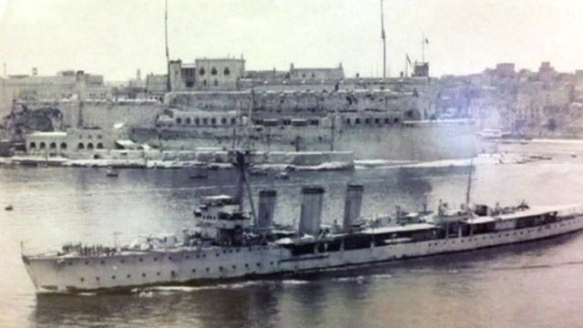 British Light Cruiser HMS Caroline. Caroline fought at the Battle of Jutland on 31st May 1916. Caroline is the sole British ship to have survived from Jutland and is on display in Belfast