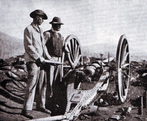 Boer quick firing field gun and crew