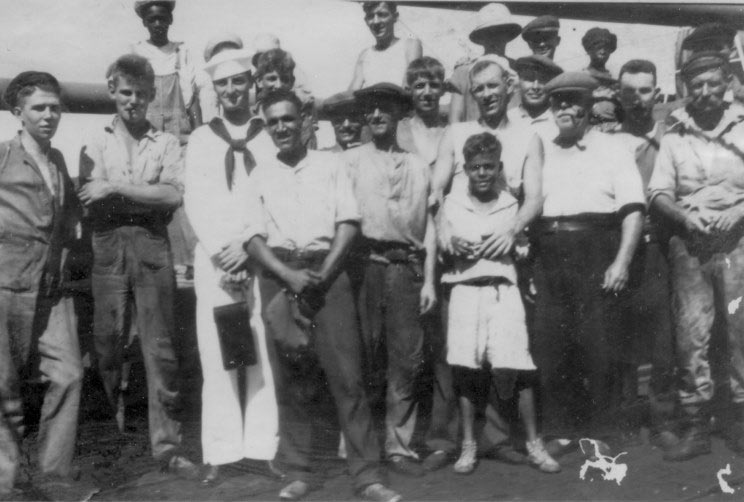 Members of the crew of British Battle Cruiser HMS Indefatigable: Indefatigable was sunk at the Battle of Jutland 31st May 1916