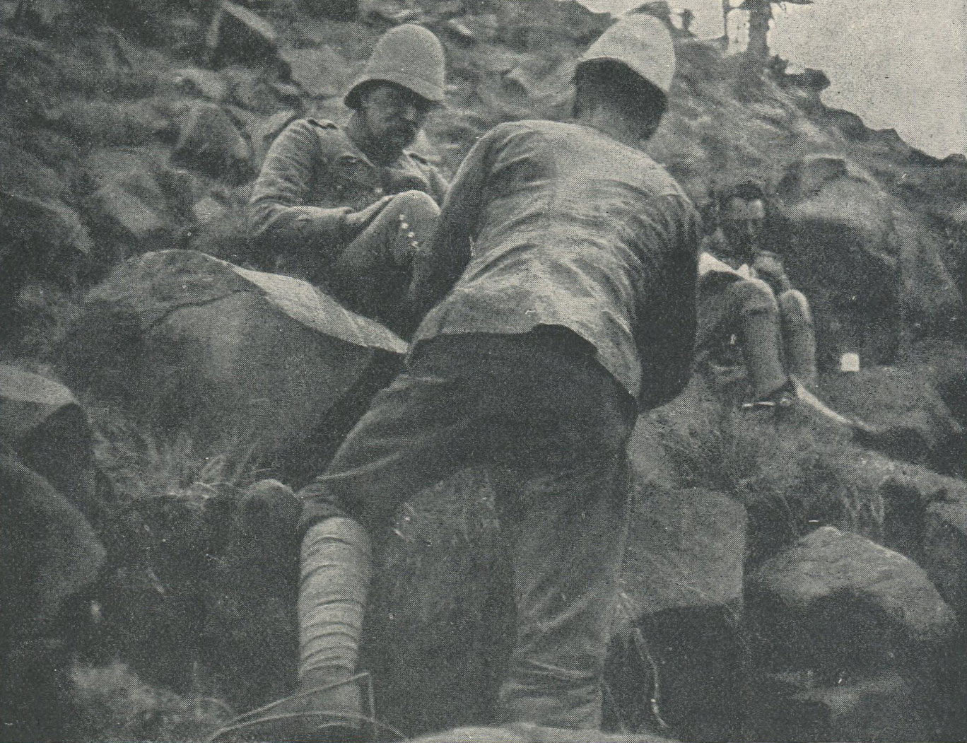General Warren at the bottom of Spion Kop during the battle