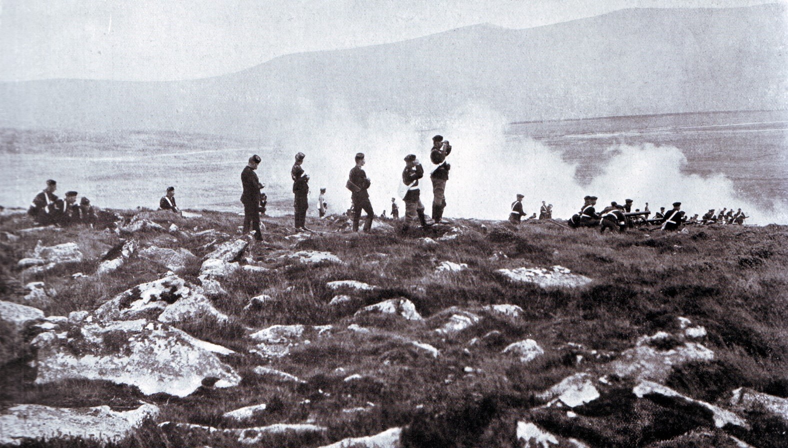British Mountain Gun Battery in action