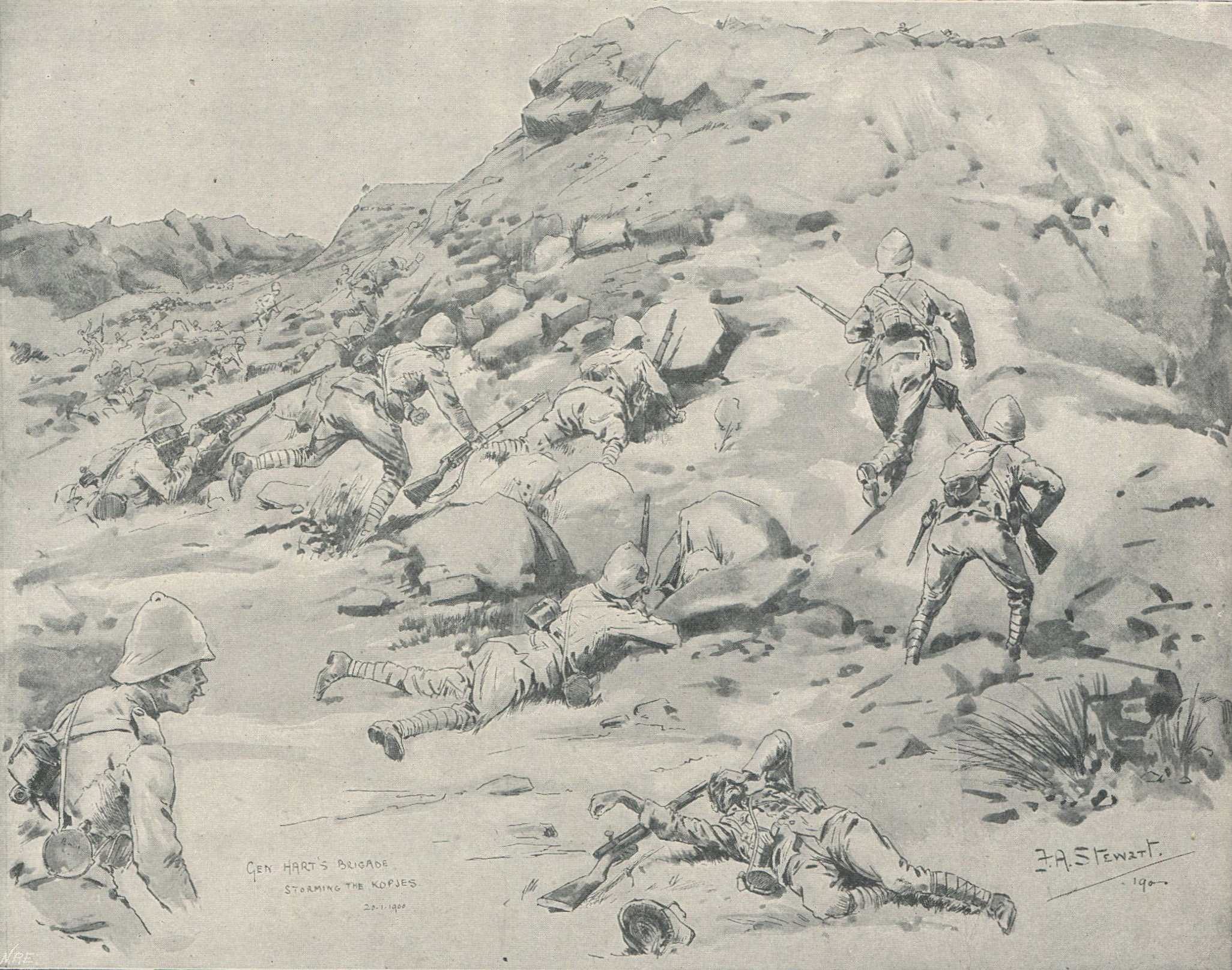 The Irish Brigade storming the Kops