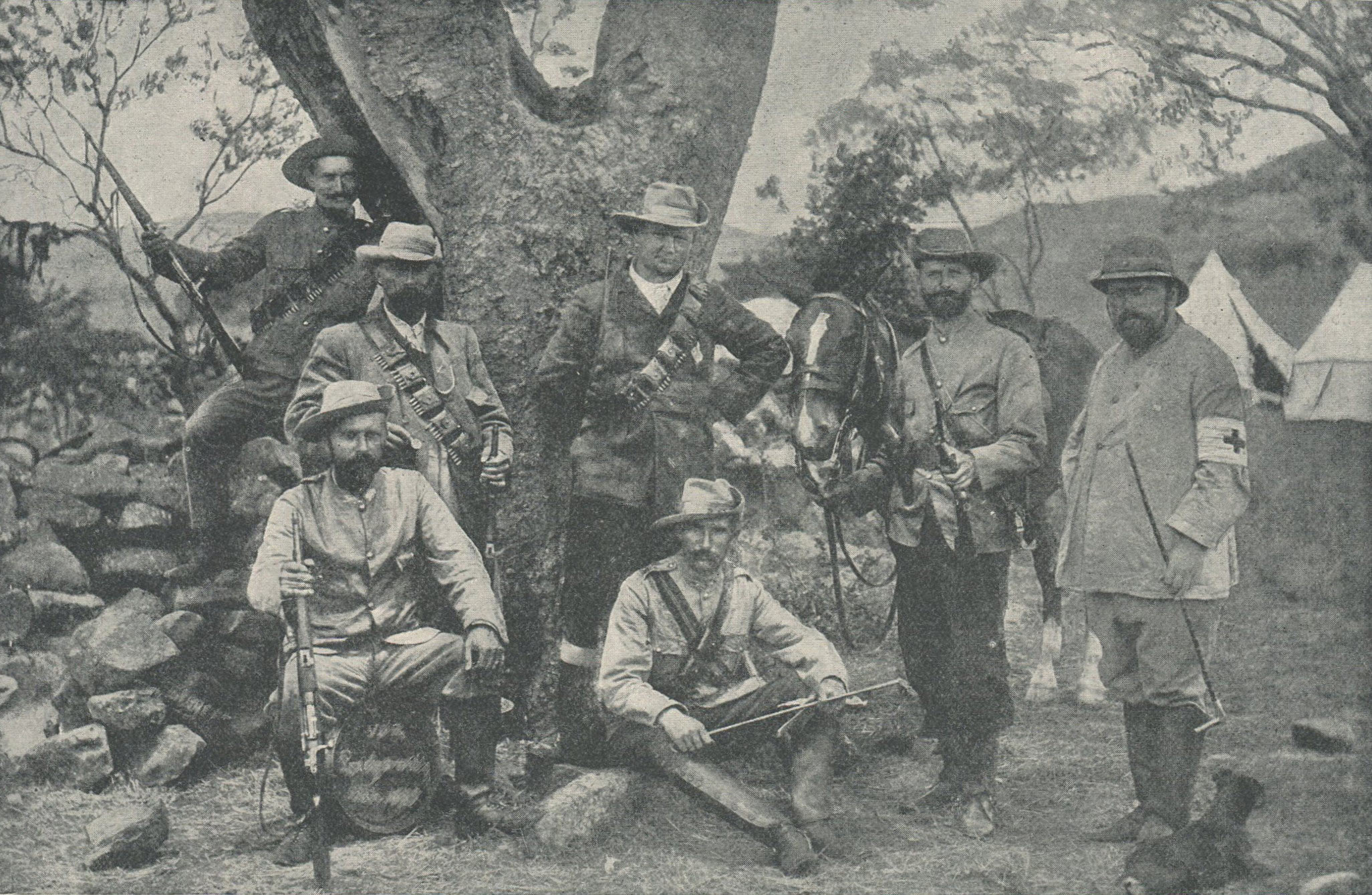 Officers of the German Corps fighting with the Boers at Spion Kop