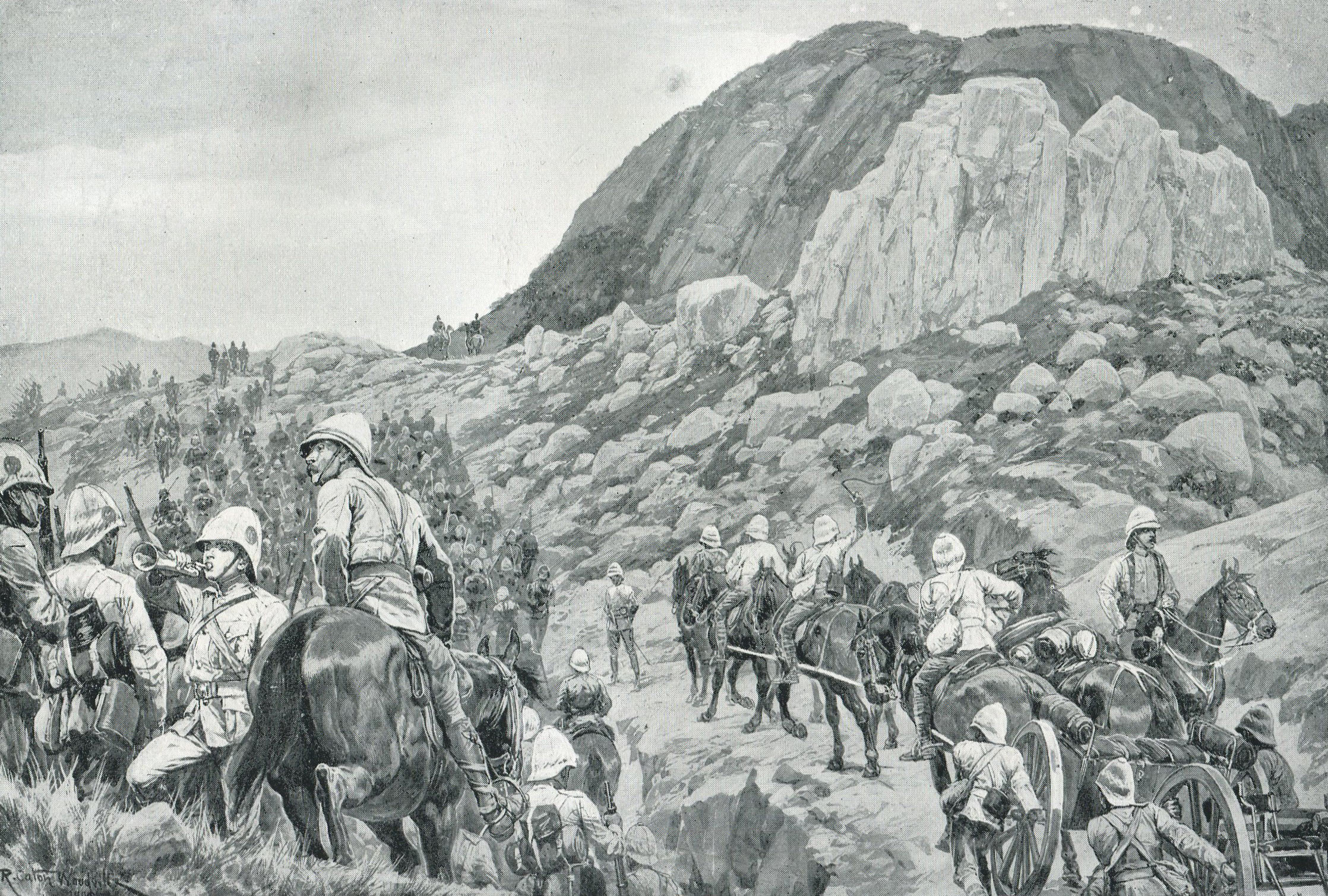 The Advance up Spion Kop by Richard Caton Woodville