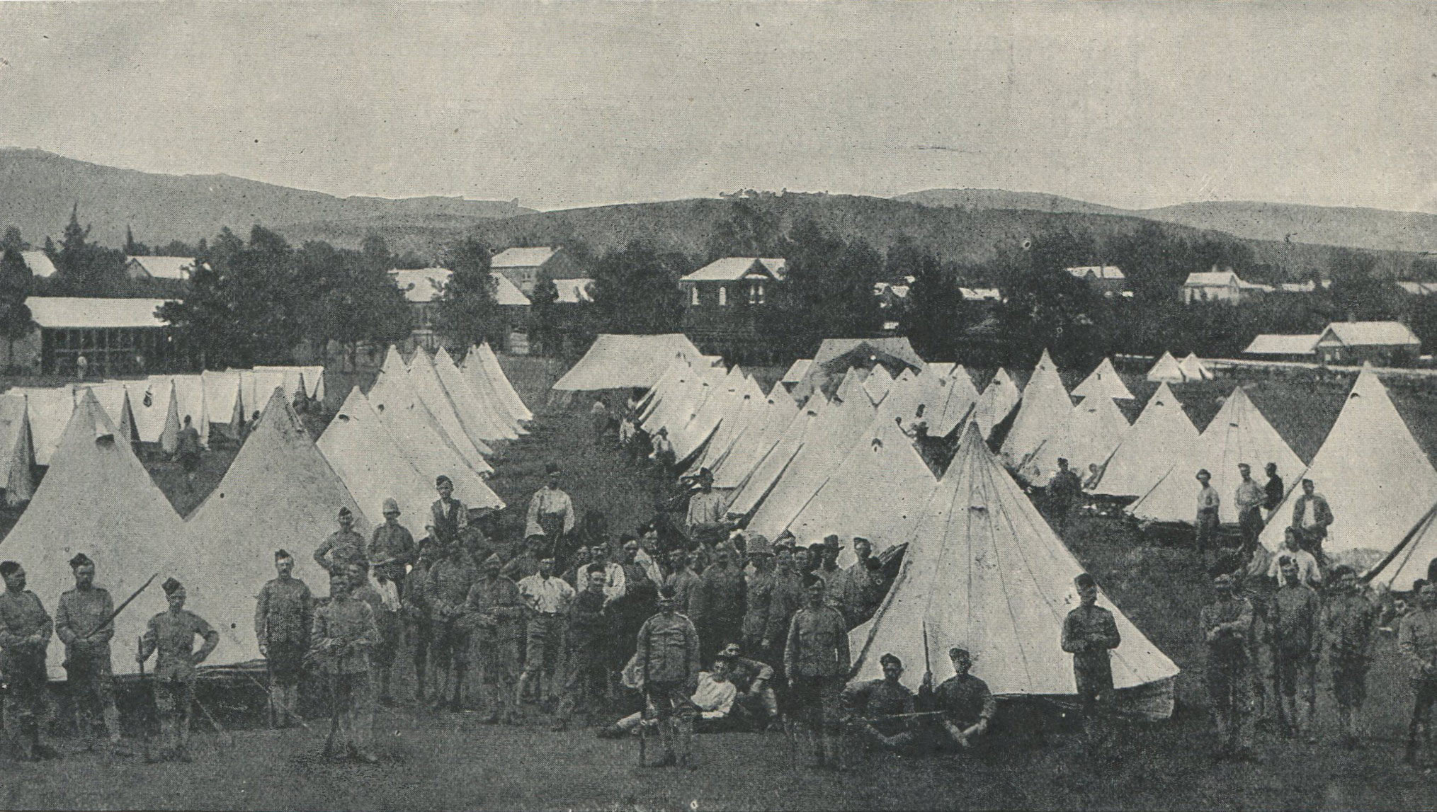 Thorneycroft's Mounted Infantry in camp