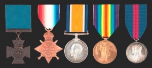 Victoria Cross and medals of Commander Loftus Jones RN awarded posthumously for his conduct at the Battle of Jutland 31st May 1916