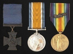 Victoria Cross and medals awarded to First Class Boy Jack Cornwell awarded posthumously for his conduct at the Battle of Jutland 31st May 1916