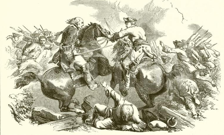 Battle of Dettingen fought on 27th June 1743 in the War of the Austrian Succession: click here to buy this picture